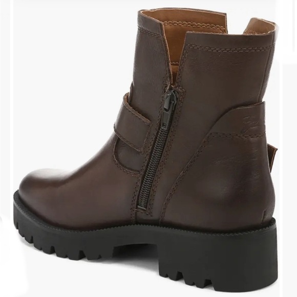 ZODIAC Women Miller Harness Leather Lug Sole Boot Block Chunky Heel Shoe Size 10 - Picture 2 of 10